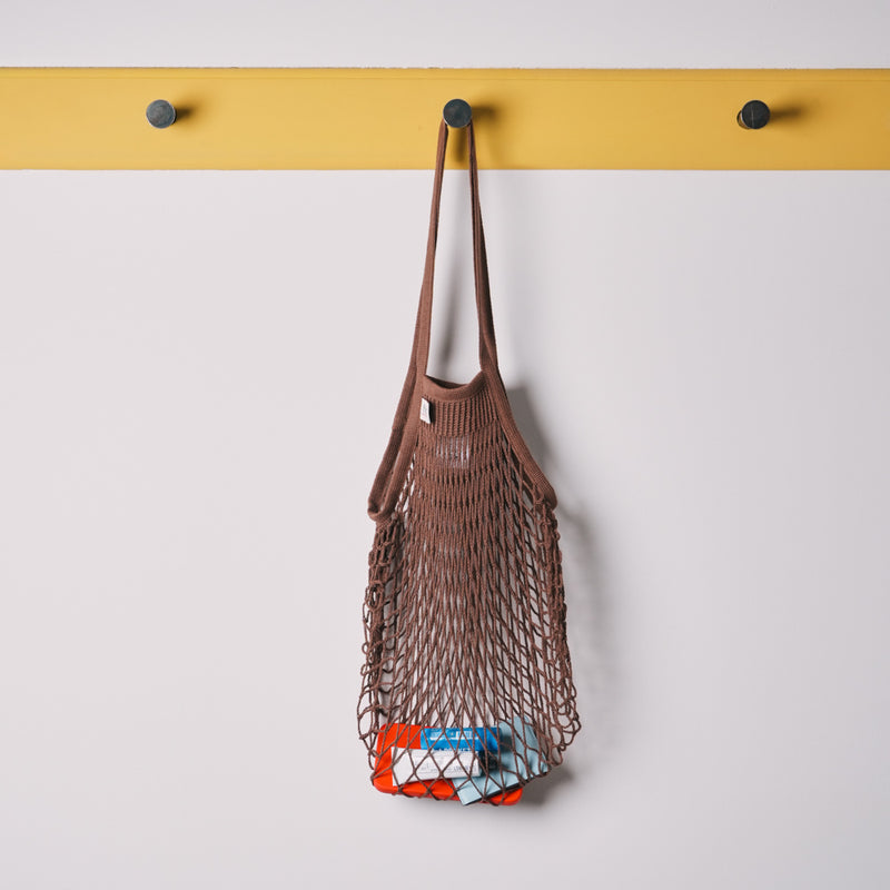 Filet à provisions à grandes anses - Marron sépia