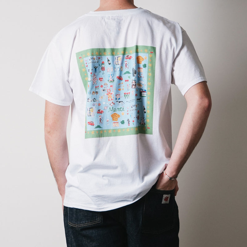 Merci x Shia McShia - T-shirt - Blanc & Vert