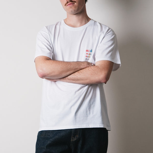 Merci x Shia McShia - T-shirt - Blanc & Rose