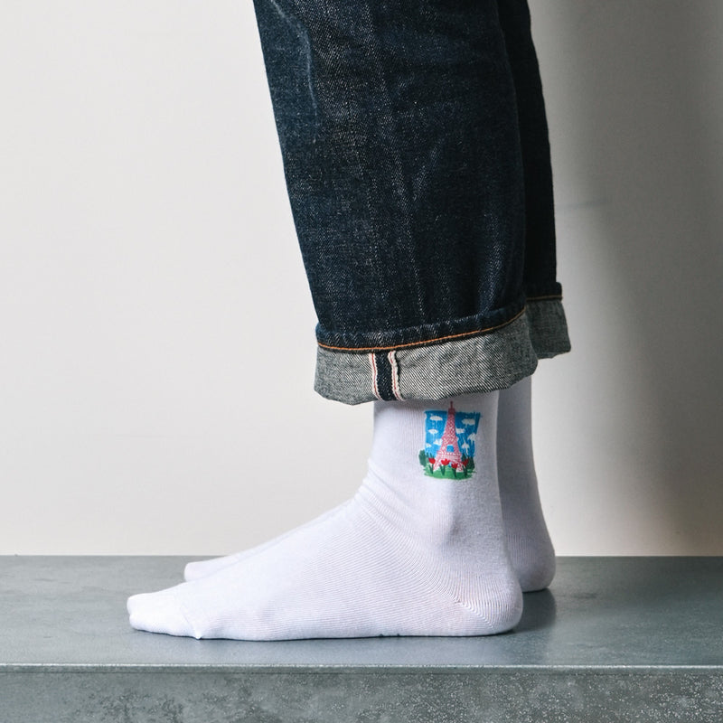 Merci x Shia McShia - Chaussettes Tour Eiffel & Merci