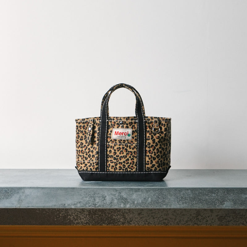 Merci - Cabas Candide en canvas - Léopard & Noir