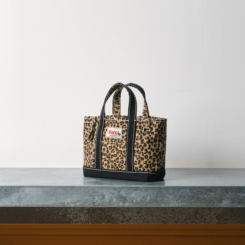 Merci - Cabas Candide en canvas - Léopard & Noir