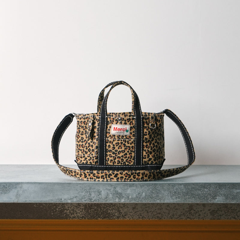 Merci - Cabas Candide en canvas - Léopard & Noir