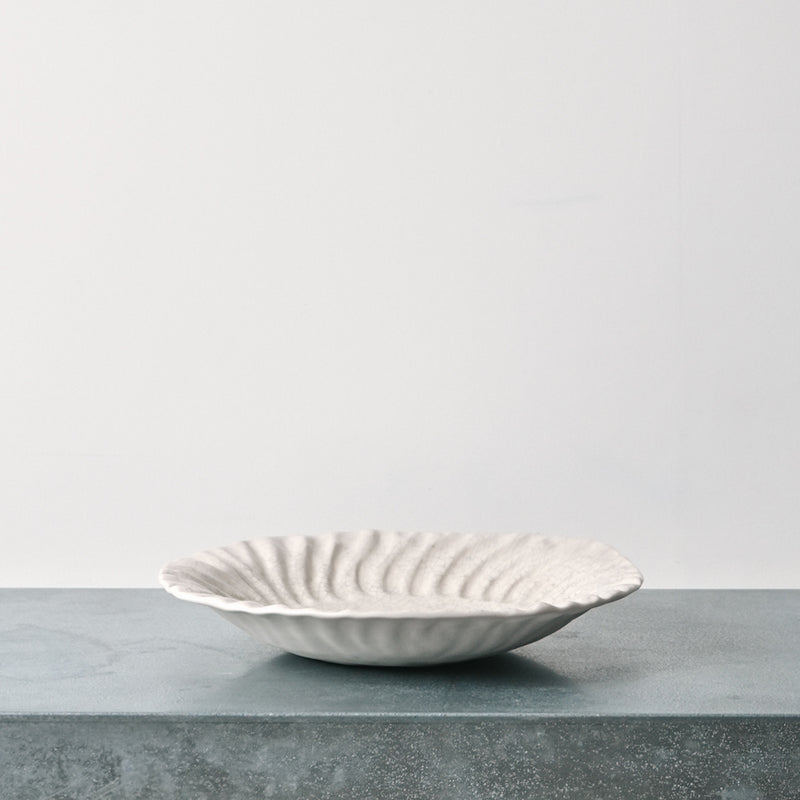 Grande assiette creuse - Quartz craquelé