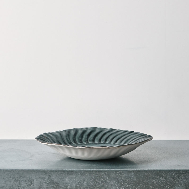 Grande assiette creuse - Charbon