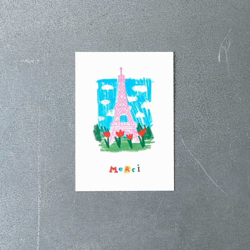 Carte postale Tour Eiffel - Merci X Shia McShia