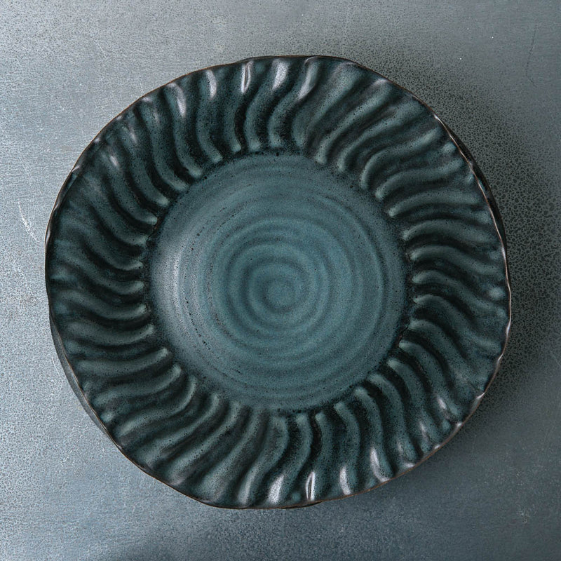 Grande assiette creuse - Charbon