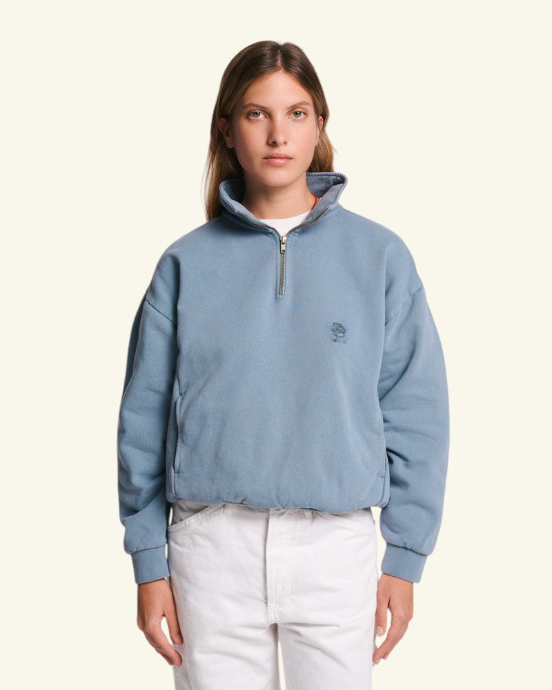 Au Vieux Campeur - Paid Leave - Winnie Sweatshirt - Bleu