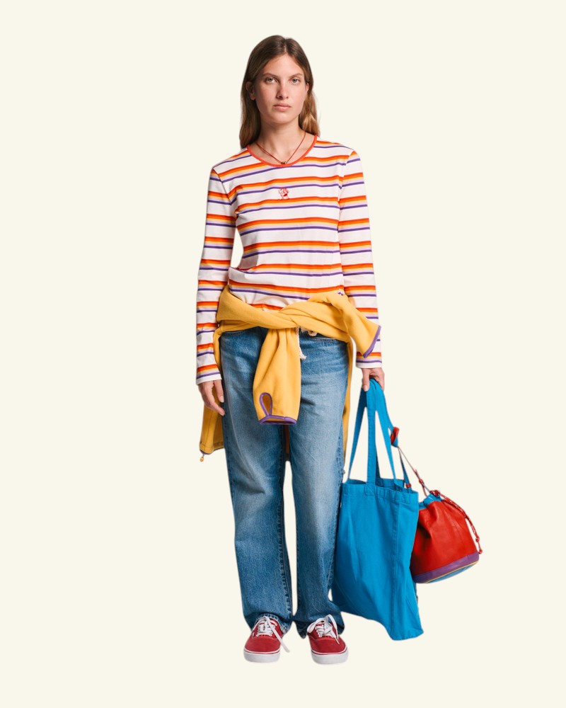 Au Vieux Campeur - Congés Payés - T-Shirt Bianca - Ecru & Multi