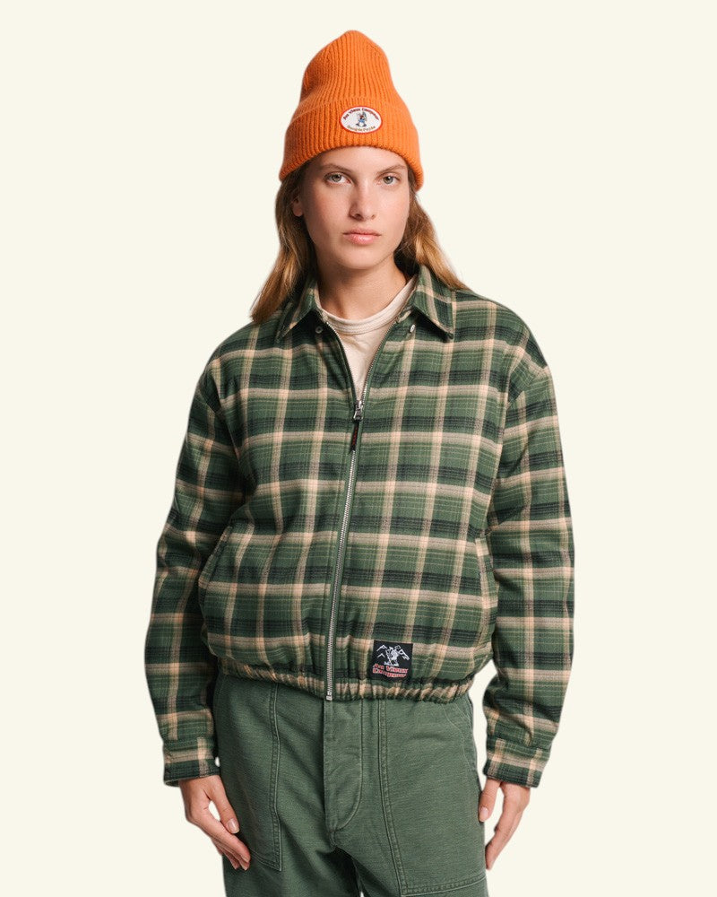 Au Vieux Campeur - Paid Leave - Claudine Checkered Jacket - Green