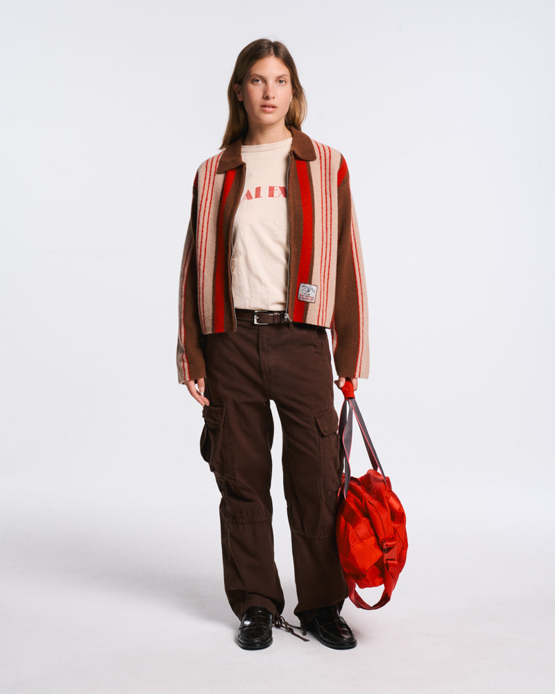 Au Vieux Campeur - Paid Leave - Alma Vest - Brown Beige & Red