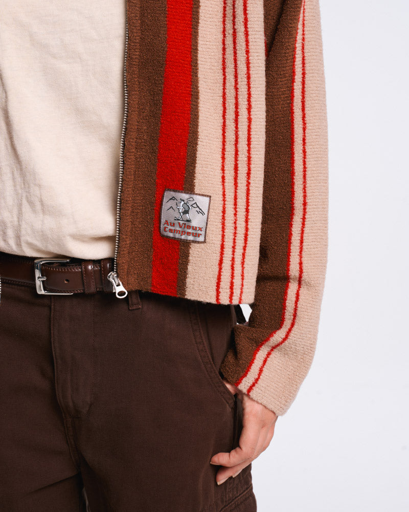 Au Vieux Campeur - Congés Payés - Gilet Alma - Marron Beige & Rouge