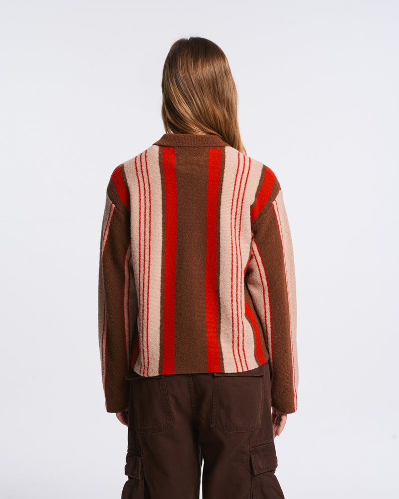 Au Vieux Campeur - Congés Payés - Gilet Alma - Marron Beige & Rouge