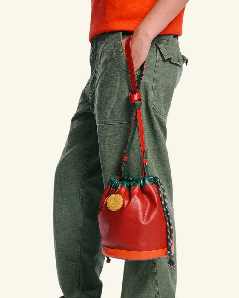 Au Vieux Campeur - Congés Payés - Sac Grimpeur - Bordeaux Vert & Orange
