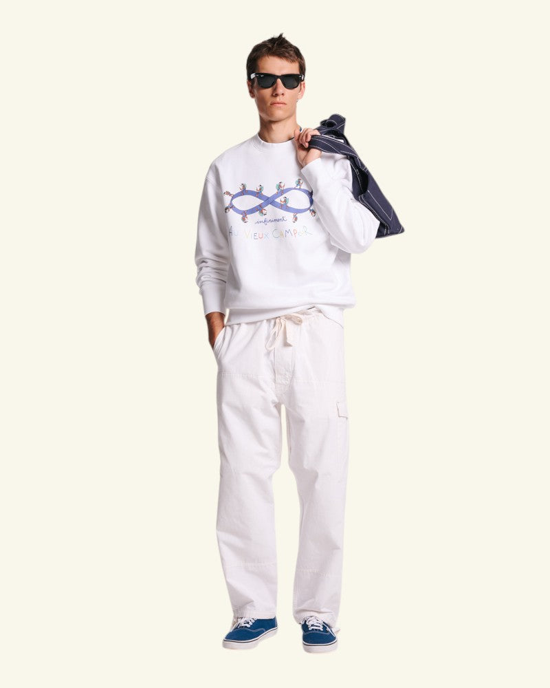 Au Vieux Campeur - Paid Holidays - Infiniment Vieux Sweatshirt - White