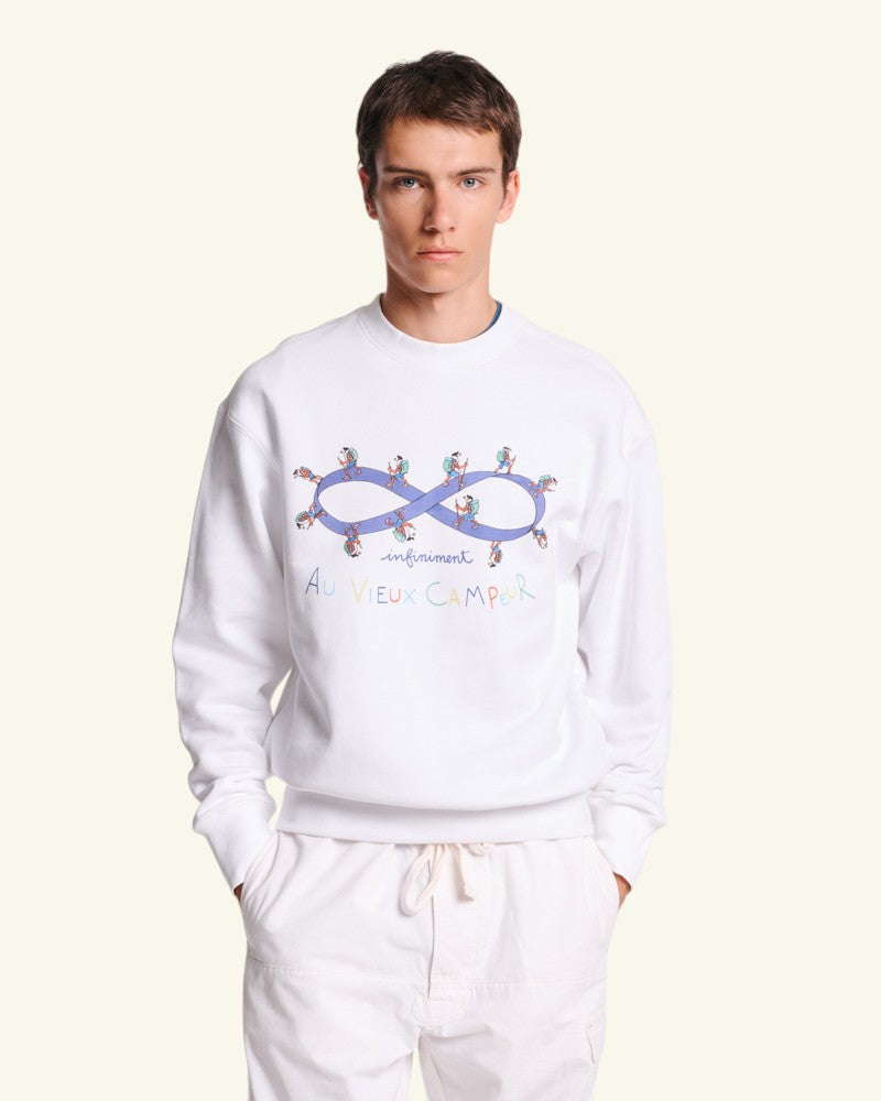 Au Vieux Campeur - Paid Holidays - Infiniment Vieux Sweatshirt - White