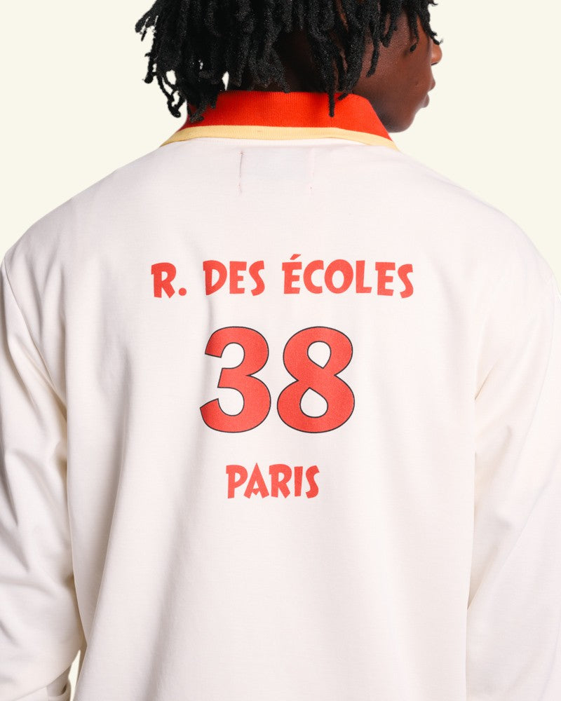 Au Vieux Campeur - Congés Payés - Polo Camping - Blanc & Rouge