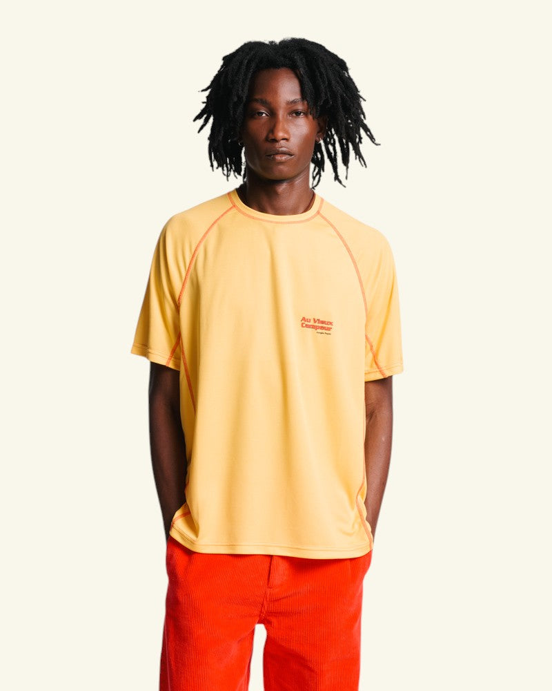 Au Vieux Campeur - Paid Holidays - Otis Short Sleeve T-shirt - Yellow