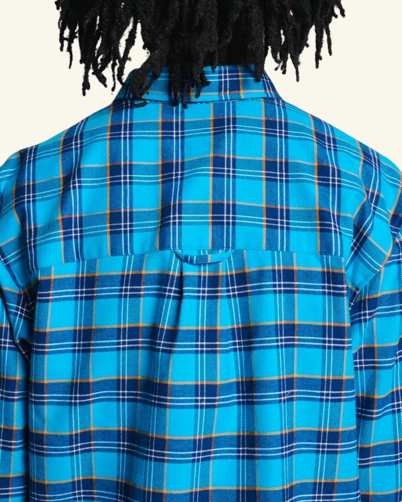 Au Vieux Campeur - Paid Holidays - Elmer Flannel Shirt - Navy & Bleu