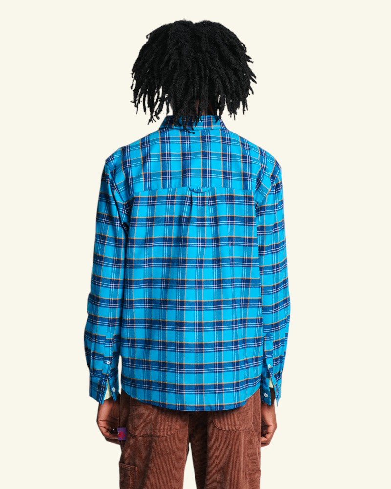 Au Vieux Campeur - Paid Holidays - Elmer Flannel Shirt - Navy & Bleu