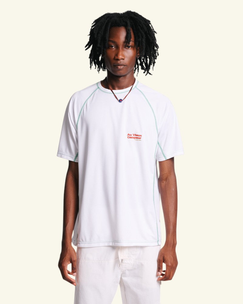 Au Vieux Campeur - Paid Holidays - Otis Short Sleeve T-shirt - White