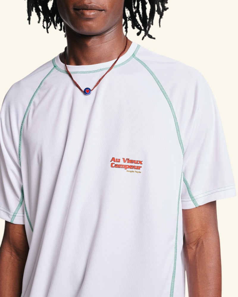 Au Vieux Campeur - Paid Holidays - Otis Short Sleeve T-shirt - White