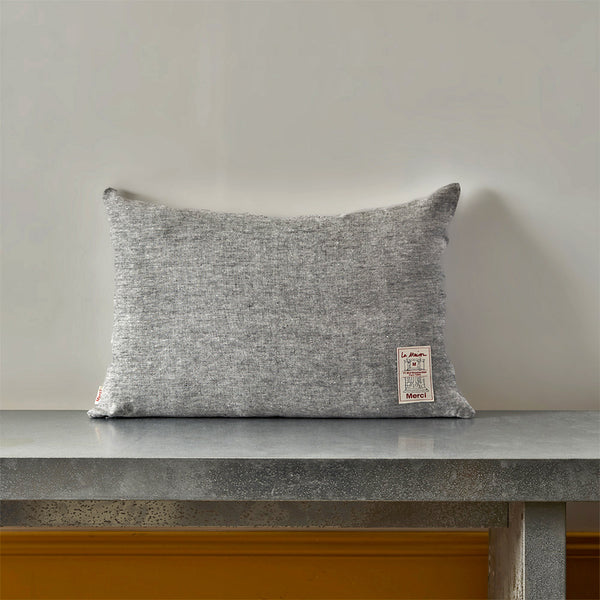 Coussin épais en lin - Chambray Noir