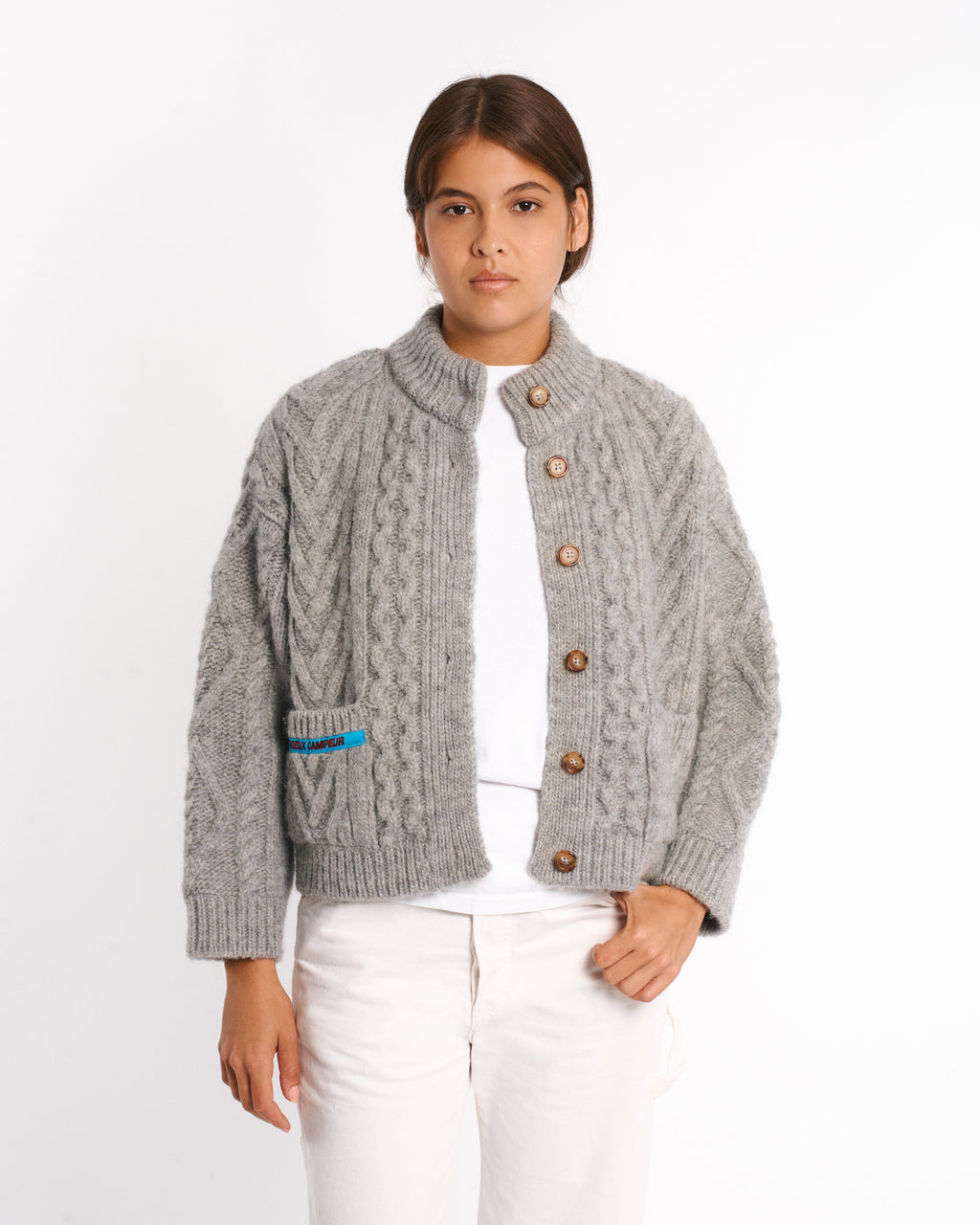 Au Vieux Campeur - Congés Payés - Cardigan Elena - Gris Chiné