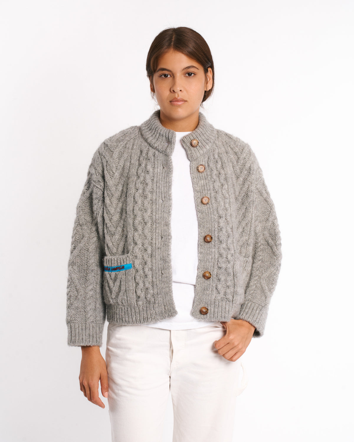 Au Vieux Campeur - Congés Payés - Cardigan Elena - Gris Chiné