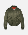 Bomber Merci Paris Schott CWU 90's kaki en nylon recyclé avec doublure orange et logo amovible