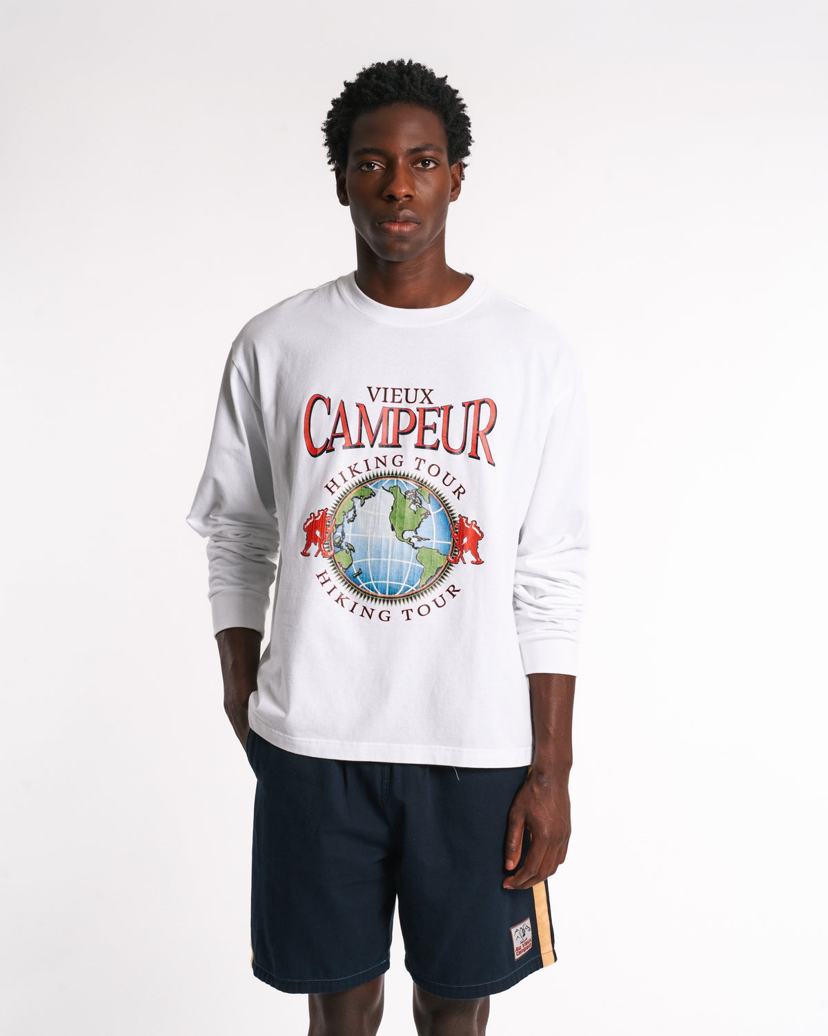 Au Vieux Campeur - Congés Payés - T-shirt hiking tour - Blanc