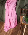 Merci - Washed linen flat sheet - Garance Pink