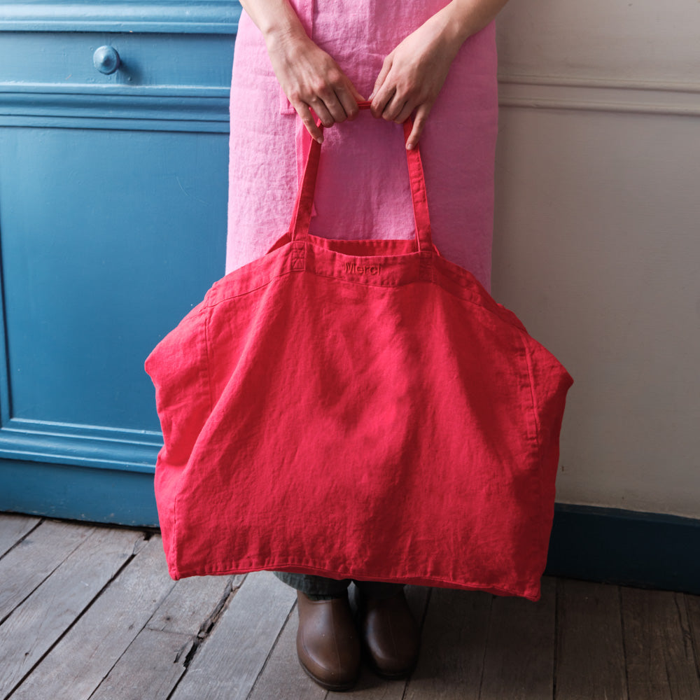メルシー MERCI トートバッグ SAC MERCI CABAS BOUCLETTE Merci - Cotton Tote Bag Bouclette - Black & Multicolore