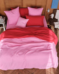 Merci - Housse De Couette En Lin Lavé - Rose Garance