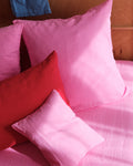 Merci - Washed linen pillowcase - Garance Pink