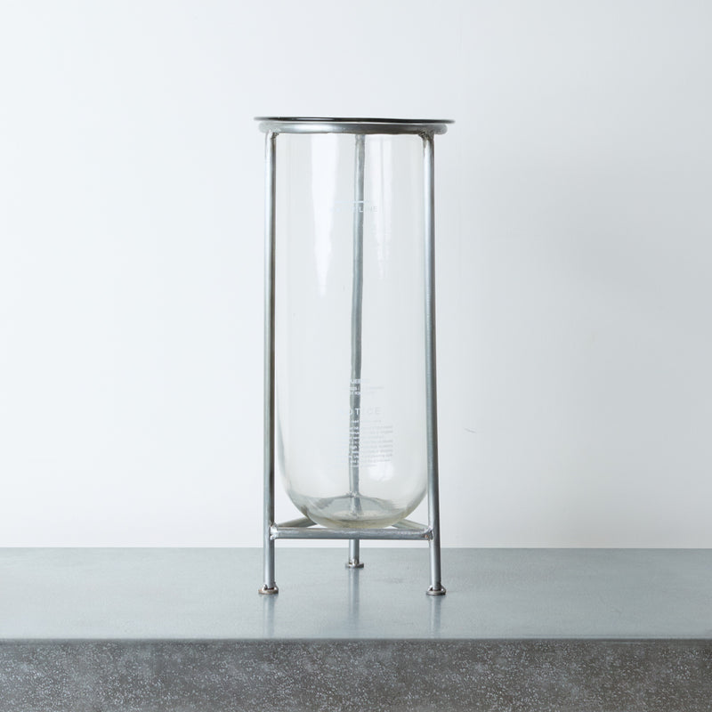 Vase tube avec support