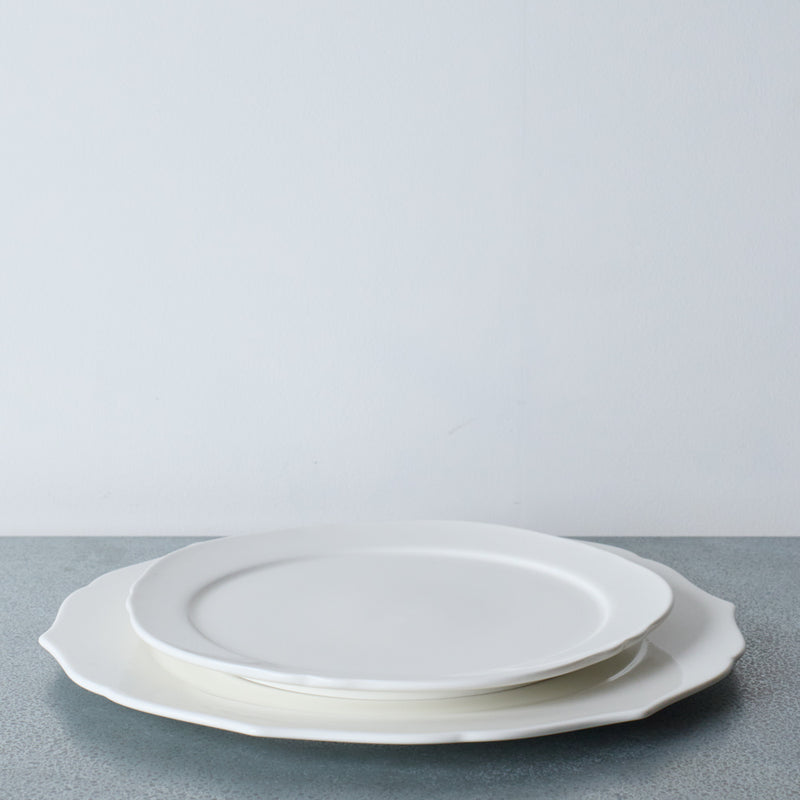Assiette plate Silhouette - Blanc
