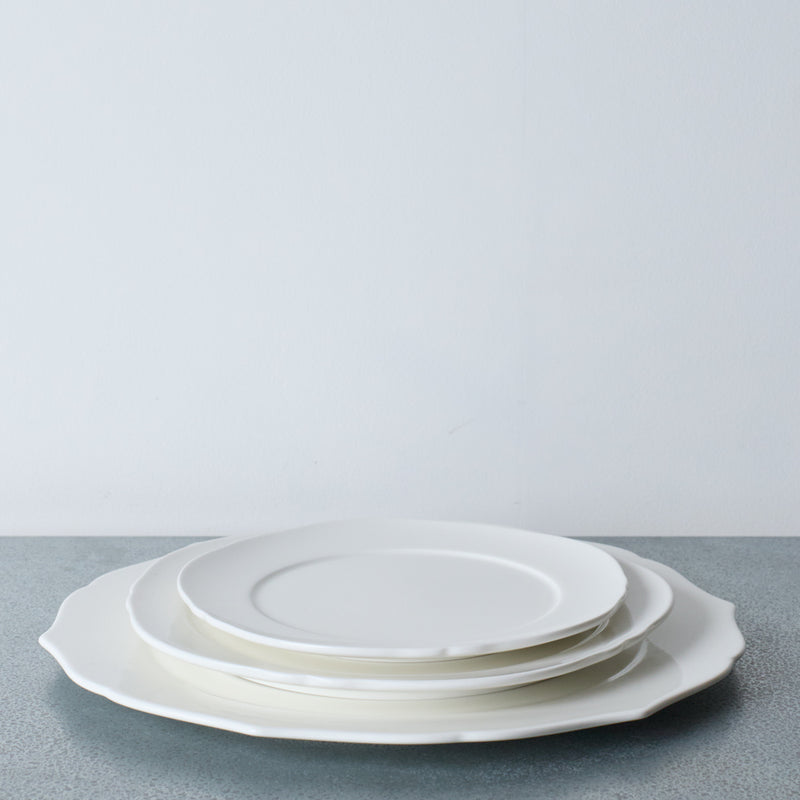 Assiette plate Silhouette - Blanc