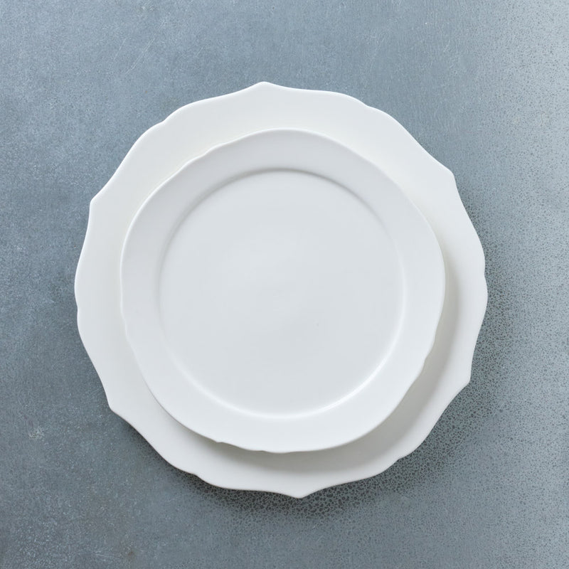 Assiette plate Silhouette - Blanc