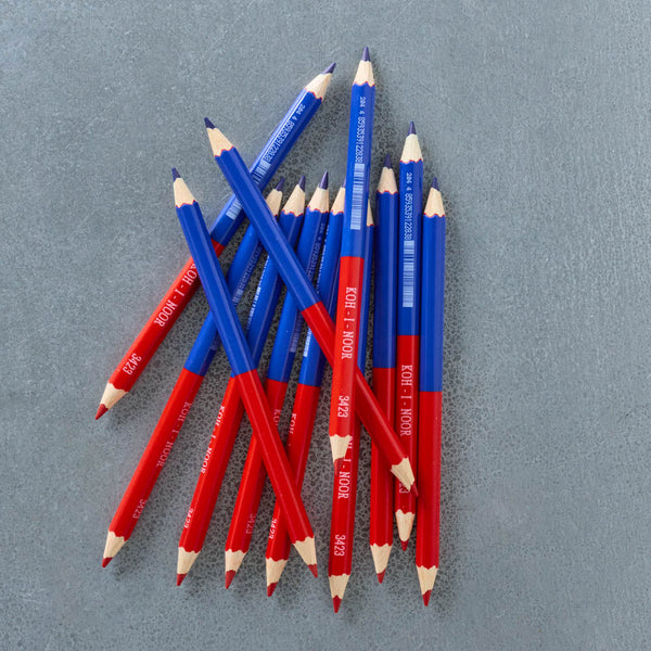 Crayon de couleur - Rouge & Bleu