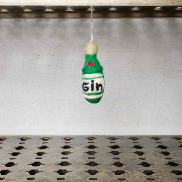 Ornement tissé - Bouteille de gin