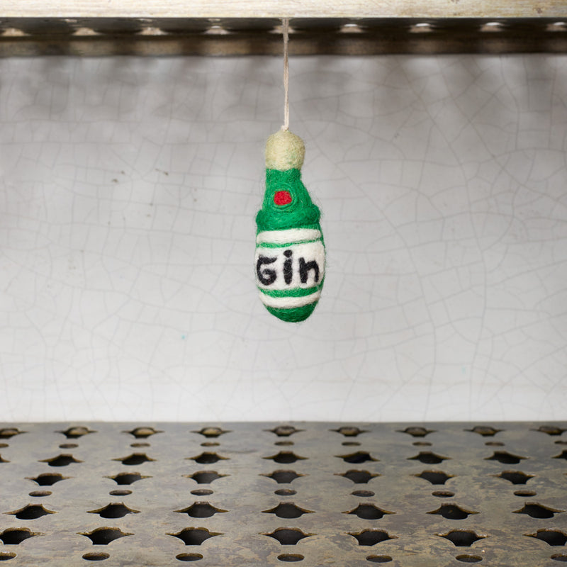 Ornement tissé - Bouteille de gin