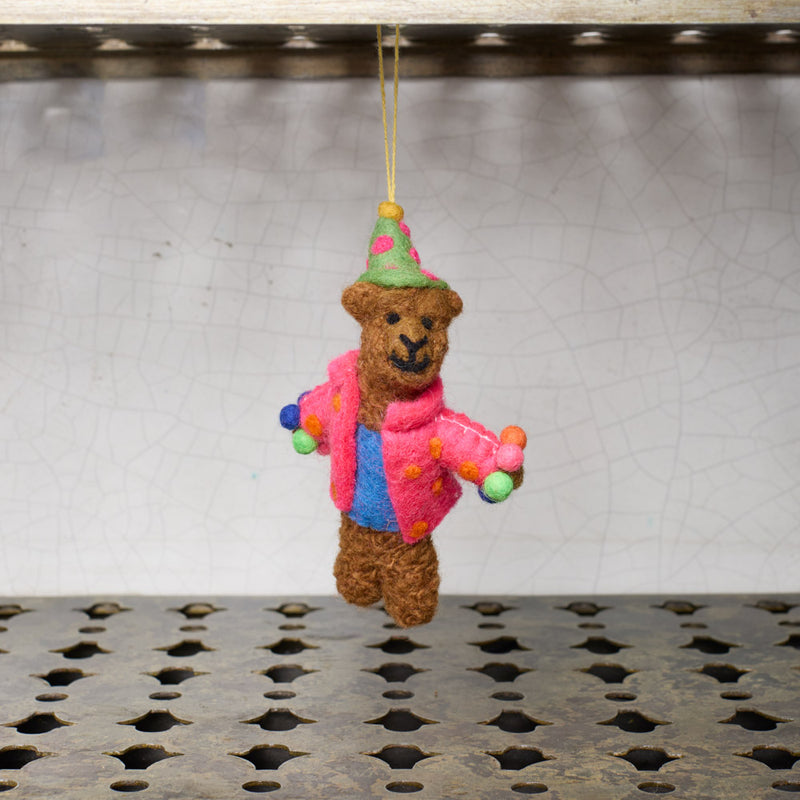 Ornement tissé à la main - Ours de cirque