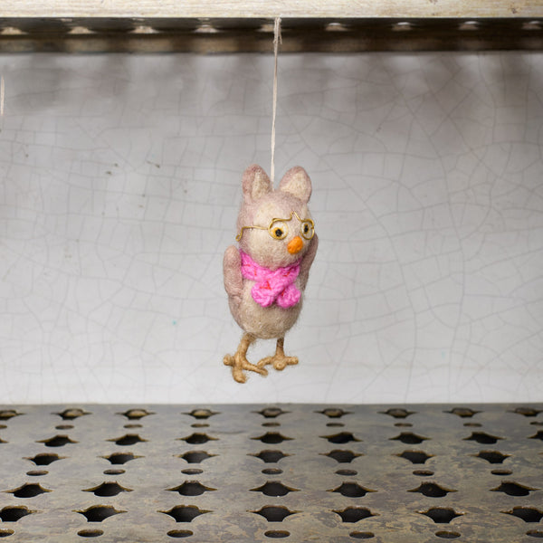 Ornement tissé à la main - Hiboux