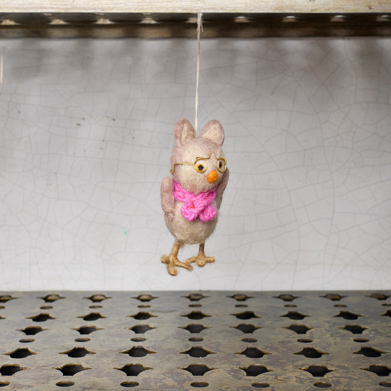 Ornement tissé à la main - Hiboux