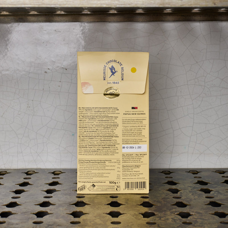 Chocolat au lait -Noix de Macadamia - Meurisse