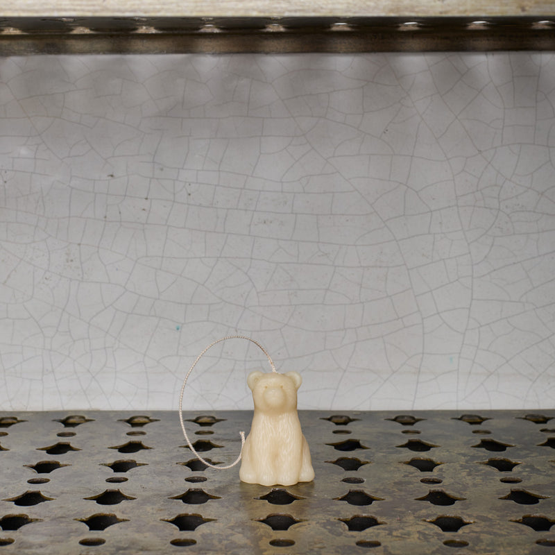 Bougie ours - Beige
