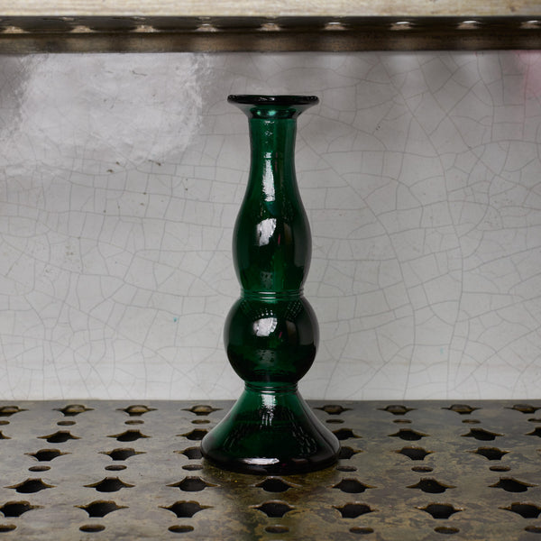 Bougeoir en verre recyclé - Mon - Vert