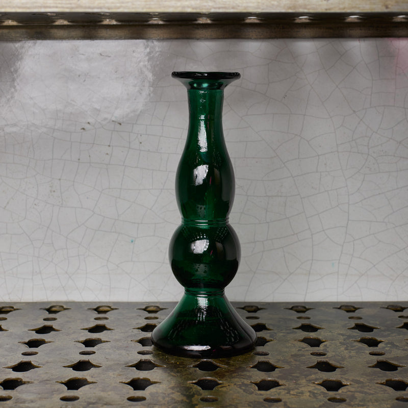 Bougeoir en verre recyclé - Mon - Vert