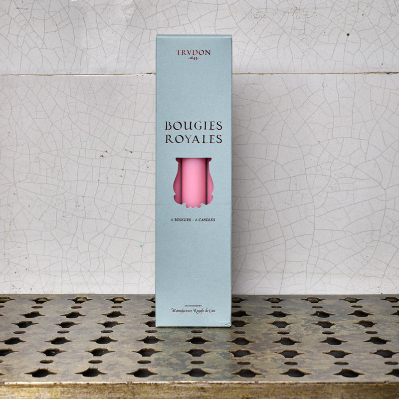 Trudon - Lot de 6 bougies royales - Rose tendresse